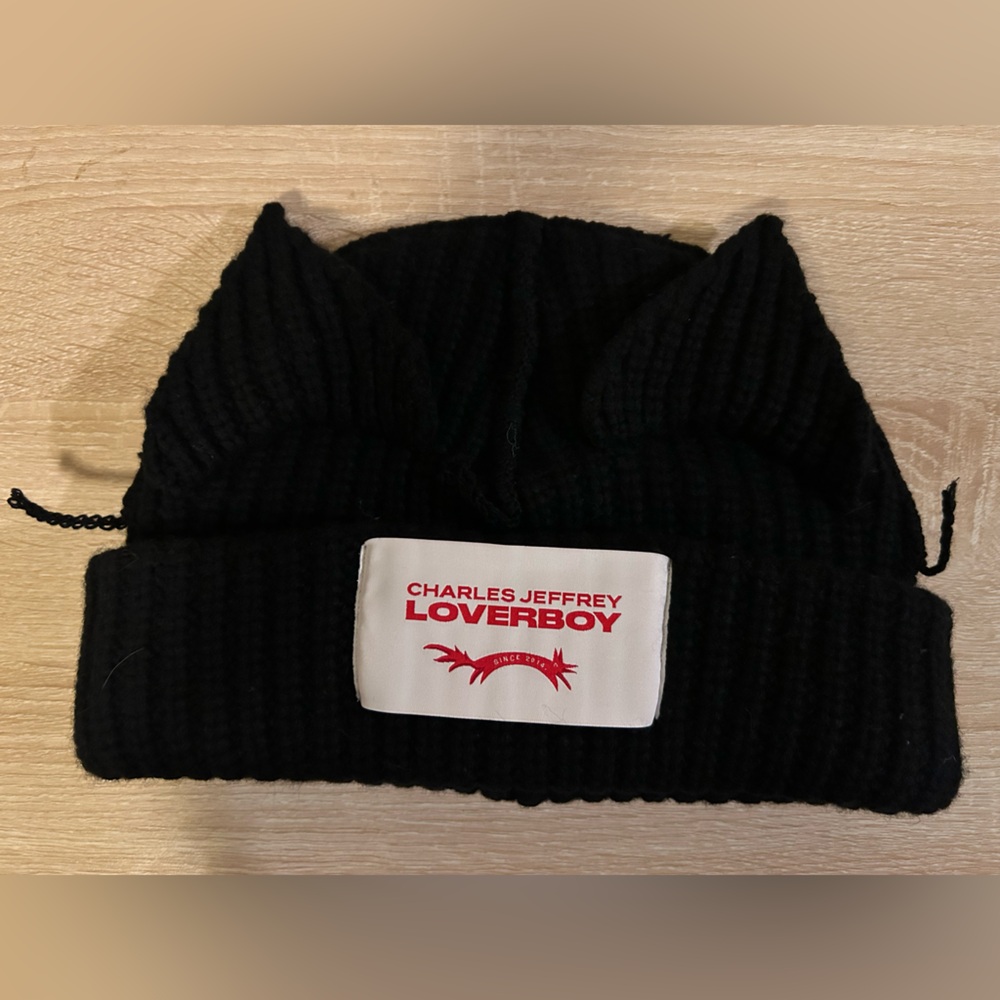 Charles Jeffrey Loverboy Black Knit Beanie